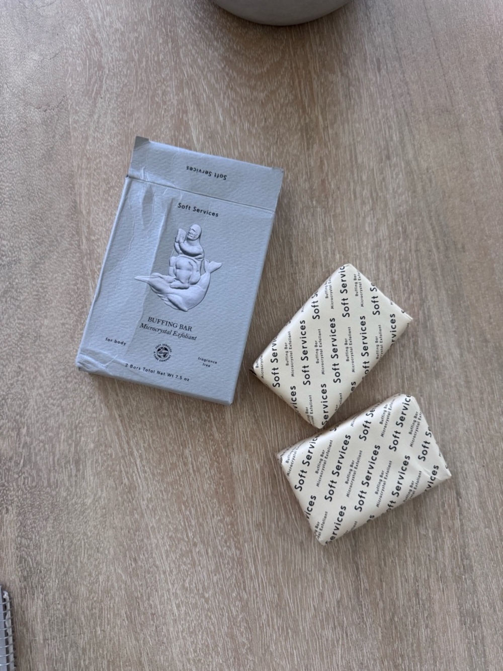 New Soft Services Buffing Bar Microcrystal Exfoliant for Body - 2 pack